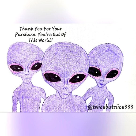 Custom Order @twicebutnice333 Alien Cards - Picture 6 of 7